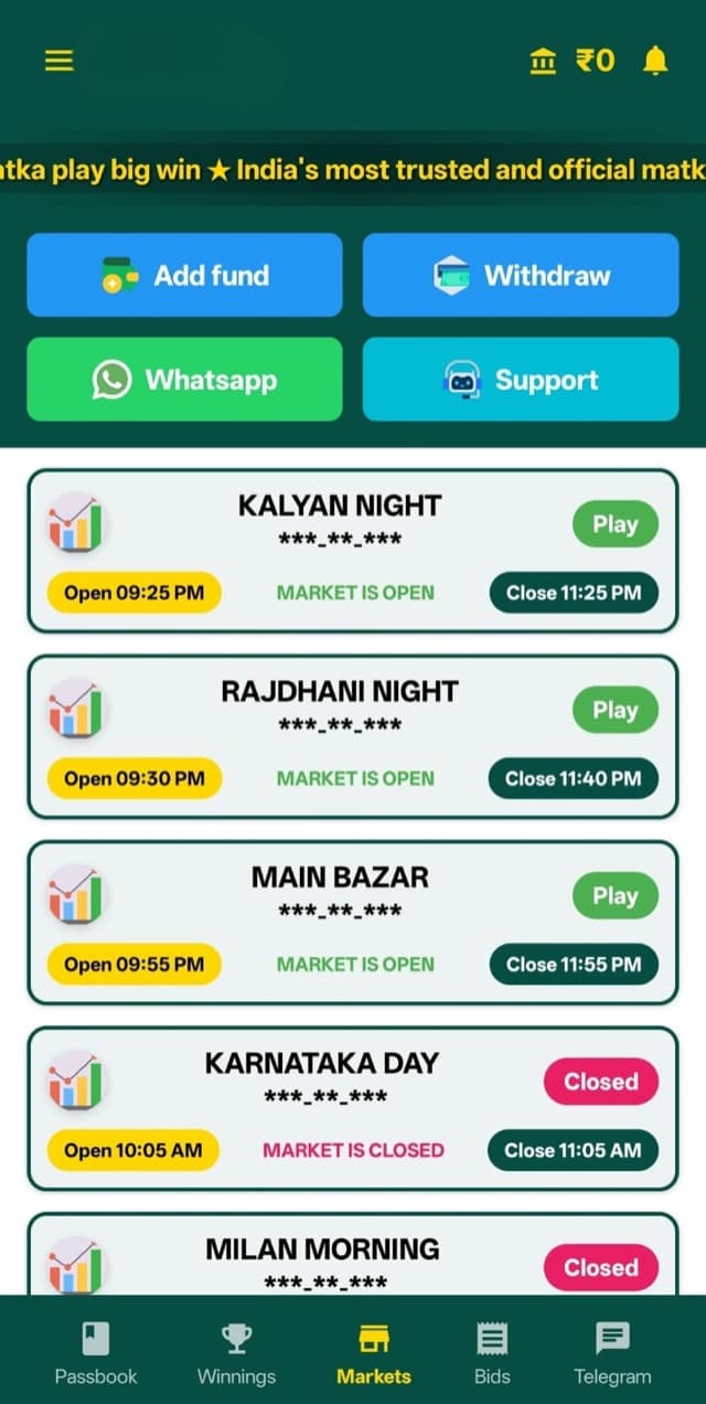 Live market board