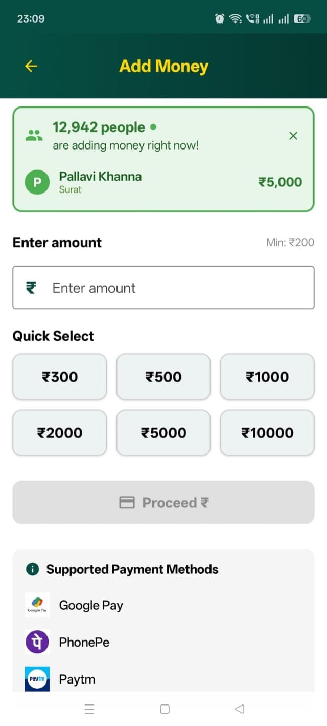 Add money
